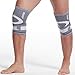 NeoTech Care Knee Brace Sleeve - Light, Elastic & Breathable Fabric - Adjustable Compression Wrap Around Strap - for Men, Women, Youth - Right or Left Leg - Grey (Size M, 1 Unit)
