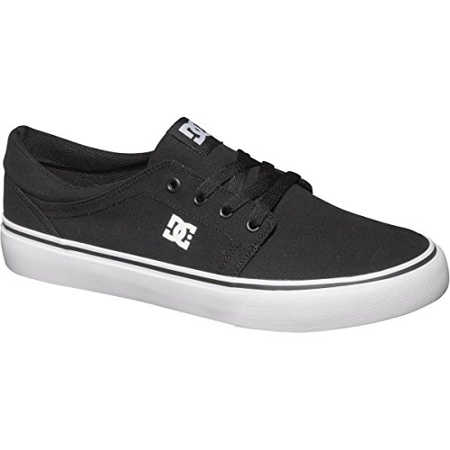 DC Men's Trase TX Skate Shoe, Black/White, 9 M US