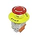 Uxcell s14032800am0476 Red Mushroom Cap 1NO 1NC DPST Emergency Stop Push Button Switch AC 660V 10A