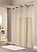 Hookless HBH40E258 Escape Shower Curtain, With Snap In Liner, Beige With Beige Stripe, 71