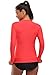 BeautyIn Women's Long Sleeve Rash Guard UPF 50+ Swim Shirt UV Athletic Tops,Red,Large