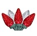 Northlight 100-Count Red and Pure White Faceted LED C9 Christmas Lights - 66 ft, Green Wire primary