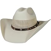 Straw Western Cowboy Hat | Lightweight &amp; Breathable | UPF Sun Protection | Wide Brim, Breathable | Handcrafted Straw Western Cowboy Hat | Sun Protection | American Hat Makers