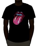Emazing Lights Lips Sound Activated Light Up Rave Tee (Large)