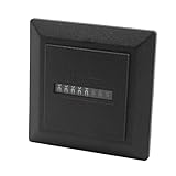 Panle Mount 99.99999h 7-Digit Plastic Shell Counter Hour Timer AC 110V