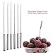 6Pcs Stainless Steel Forks Dessert Server Skewer Fondue Pot Forks Kitchen Tool Tableware Perfect for Cheese Meat Chocolate Dessert