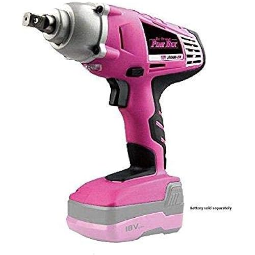 The Original Pink Box PB184IR 18V 1/2-Inch Cordless Impact Wrench (Battery not I