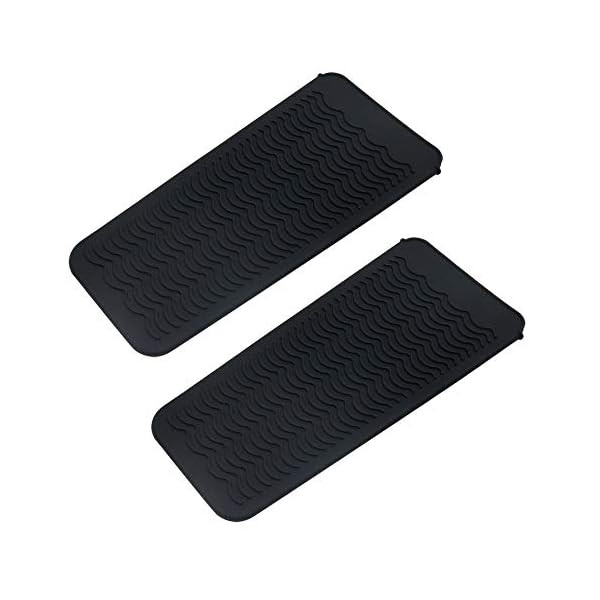 2-Pack-Heat-Resistant-Silicone-Mat-Pouch-Portable-Styling-Heat-mat-Curling-Iron-pad-Cover-Hair-Straightener-Travel-Bag-Case-for-Flat-Iron-Curler-Wand-Hot-Waver-Salon-Tools-Appliances-2-Black 2 Pack Heat Resistant Silicone Mat Pouch, Portable Styling Heat mat, Curling Iron pad Cover, Hair Straightener Travel…