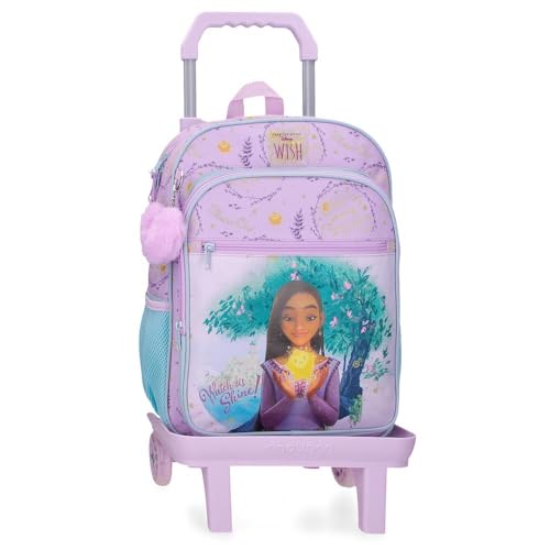Disney Joumma Wish Watch us Shine Valise pour Enfant Bleu 45 x 31 x 20 cm Rigide ABS 24,6 L 1,8 kg 2 Roues Bagage Main, Bleu, Valise pour Enfant