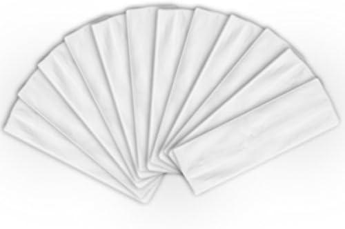 High Quality Cotton Elastic Yoga Fashion Wide Headband, Solid White (12 pack)
