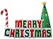 Impact Canopy Inflatable Outdoor Christmas Decoration, Lighted Merry Christmas Sign with Tree, 6 Feet Long