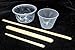 NSI Epoxy Resin Mixing Kit: 150 Plastic Cups and 150 Wood Sticks; 300 Piece Assortment of Disposable 1 oz and 1.5 oz Plastic Mixing Cups and Assorted Mixing Sticks.