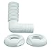 Attwood 3877-3 Polypropylene 90-Degree Thru-Hull Connector, White Finish