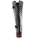 DailyShoes Women's Quilted Round toe Knee High Combat Rider Mid Calf with Side Pocket