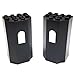Lego Parts: Panel 3 x 4 x 6 Castle Turret Wall with Window (Pack of 2 - Black)