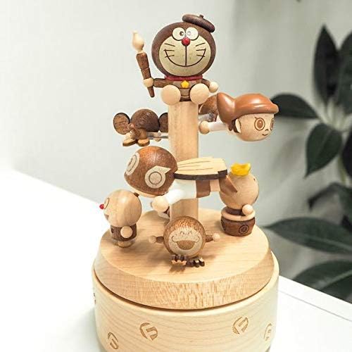 ドラえもん Fキャラ藤子f不二雄ミュージアム 限定品 Wooden Music Box 木製オルゴール ゆうパックみどらえもん 不朽 名作