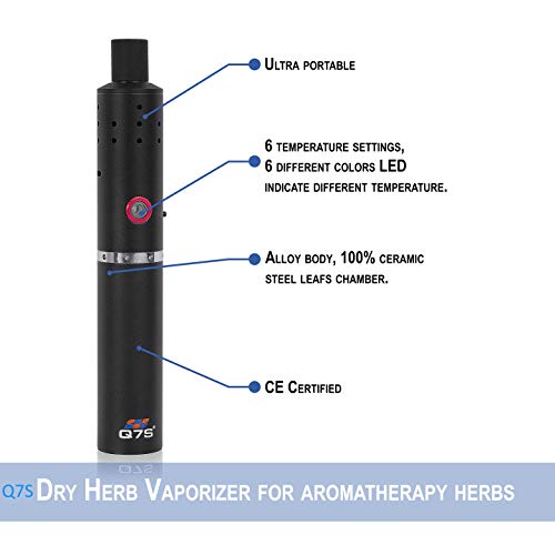 Q7S Dry Herb Vaporizer for Aromatherapy Herbs, 2200 mAH Special