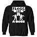 Floss Like A Boss Hoodie Youth/Adult (Large 10/12 Yrs, Black)