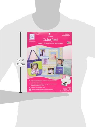 June Tailor Colorfast White Printer Fabric (3 Pack)