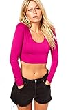 Vivian's Fashions Top - Crop Top, Long Sleeve