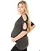 Caramel Cantina Maternity Top with Dolman Sleeves and Open Back (Medium, Charcoal)