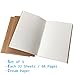 (Set of 3) Blank Travelers Notebook Inserts 100gsm Total 192 Thick Unlined Sketch Pages, Passport Size 3.5