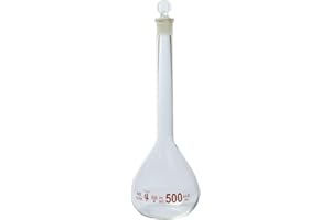 500ml Volumetric Flask, 3.3 Boro Glass, Class A, Ground Stopper, Karter Scientific 213W11 (Single)