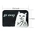 Burning Love Short Plush Material Angry White Cat Go Away Printed Doormat, Non-Slip Doormats, Size40X60CM