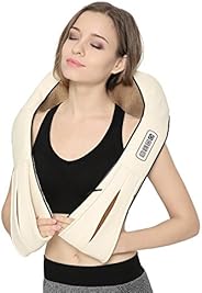 Shiatsu Neck and Back Massager with Soothing Heat, Nekteck Electric Deep Tissue 3D Kneading Massage Pillow for