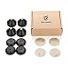 Large Speaker Spikes 1.3Inch Ebony Wood & Brass Top Isolation Stand Feet for Subwoofer Amplifier CD Player Studio Monitor Turnables via Gisveate (4 Packs)