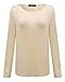 ZANZEA Women's Long Sleeve Casual Pullover Tops Crew Neck Loose Lightweight Sweater Knit Sweatshirt Blouse