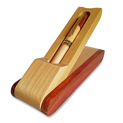 Ren Handcraft Luxury Wooden Ballpoint Pen Gift Set with Business Pen Case Display, Nice Writing Pen with Box and Gel Ink Refills