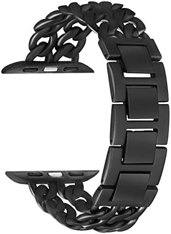 Hotodeal Bands for Apple Watch Band 38mm 42mm for Women Men, Bling Metal Replacement Strap for Iwatch Wristband Sport Bracelet for Apple Watch, Series 3/2/1, Nike+, Sport, Edition