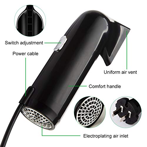 Hair Dryer Ionic Powerful Salon Blow Dryer Ceramic Infrared Ion Hair Blow Dryer Professional Hair Dryers Hair Styling Tools(2019New-Black)