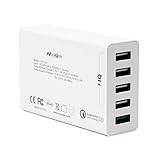 Quick Charge 3.0 NooQee 54W 11A 5-Port USB Charger Wall Charger Charging Station For Galaxy S7/S6/Edge/Plus, Note 4/5, LG G4/G5/V20,HTC 10, Nexus 6, iPhone, iPad & More (White)