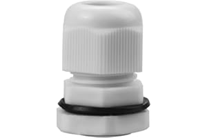 TOPELE NPT 1/2” Cable Gland Connector Cord Grip Plastic Nylon Waterproof Wire Protectors (NPT 1/2" 12PCS, White)