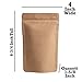 Stand-up Food Pouch Kraft Zip Lock Zipper Foil Lined Food Bag 2 ounce - FDA and USDA Food Compliant (10 Pack)