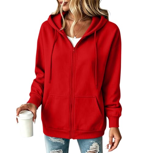 Hoodies for Women Drawstring Baggy Long Sleeve Casual Pullover Tops at Amazon