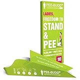 PeeBuddy 10 Funnels Portable Female Urination Device | Recyclable Disposable Urinal Funnel | Travel, Camping, Hiking and Outdoor Activities | Discreet and Compact Stand and Pee Funnel for Women, Girls