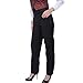 SixStarUniforms Women's Plain Front Tuxedo Pants Black