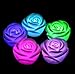 Domire 12 Pcs Fancy Colorful Changing LED Rose Flower Romantic Wedding Decoration Party Lamp Candle Lights Make a Wish Lights