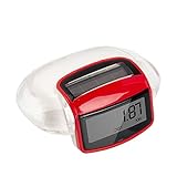 PINGKO Pedometer, Fitness Tracker Solar Energy Activity Tracker Calories Burned with Blet Clip for Walking - Red