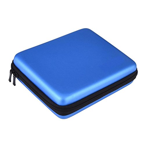 Coohole Colorful EVA Bag Carrying Case Cover Organizer 10 Game Cartridg For Nintendo 2DS (Blue)