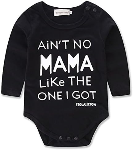 Newborn Baby Boys Girls Letter Long Sleeve Romper Bodysuit Playsuit Outfits