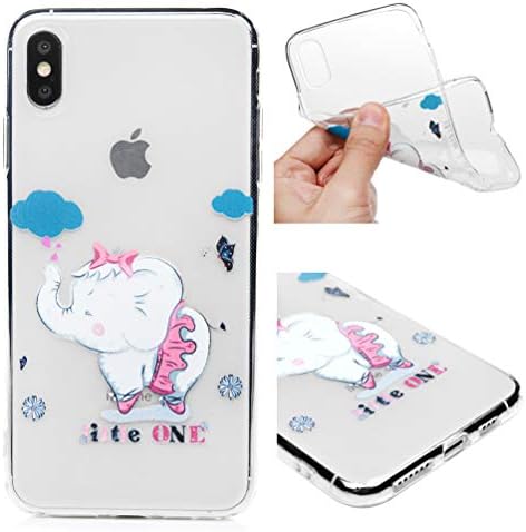 Phone Case for iPhone XS Max,Soft TPU Silicone Shock Absorption Slim Fit Anti-Scratch Protective Back Cover, Cloud Powder Skirt