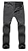 TBMPOY Men's Snow Ski Hiking Pants Waterproof Winter Fleece Lined Pants Camping Skiing Ice Fishing Pants with Belt 01 Thick Grey L