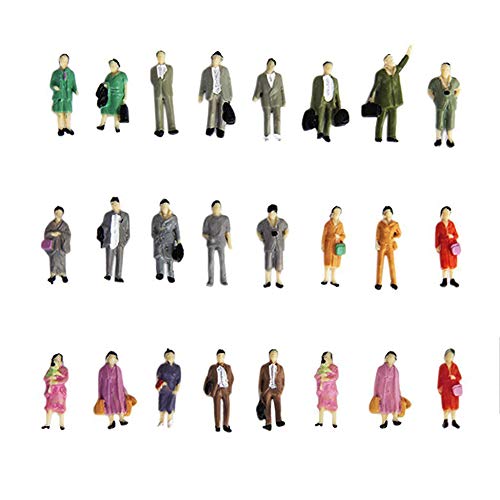 Domccy 24pcs Painted Model Train Standing Posture People Figures Scale HO (1 to 87) Simulation PeopleToy Mixed Colour Baby and Toddler Toys and Games, Dolls, Puzzle Plush Toys, Baby Gifts