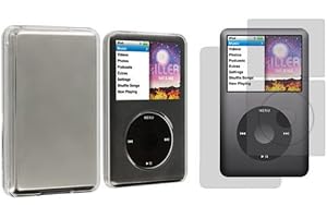 JNSUPPLIER Clear Transparent Hard Case Cover + Screen Protector for iPod Classic 80GB 120GB 160GB 6th Generation