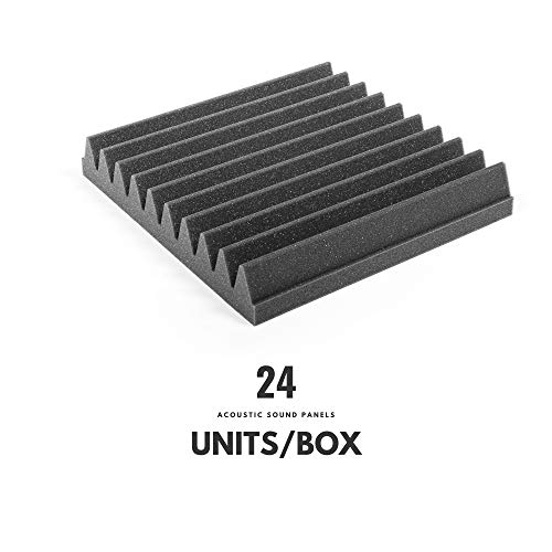 ACOUSPANEL Akustikschaumstoff 24 Akustikpaneele, 30x30x4cm, Flammhemmend, Schalldämmung Wand Schallabsorber Acoustic Foam Anthrazitgrau Unkomprimiert Im Vakuum – Bild 4