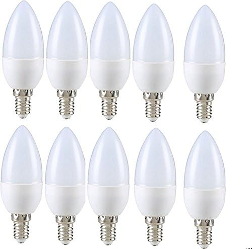 Firstshop 10 X LED Energy - Saving Lamps E14 BASE 3W 5W LED Candle Shape Warm White Light [Energy Class A +++] (warm light, 5 W)